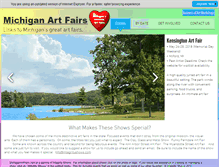 Tablet Screenshot of michiganartshows.com